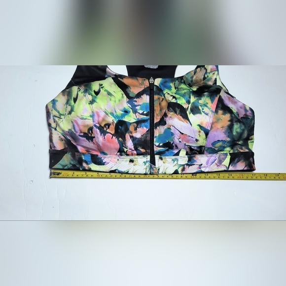 Tek Gear Women's Plus Zip Up Multicolor Floral Sports Bra 2X - Picture 5 of 7